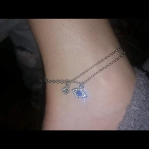 Blå öga ankel smycke - Använd ett par gången men nytt skick