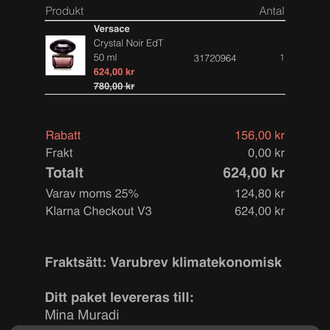 Versace Crystal Noir Edt 50 ml - 91