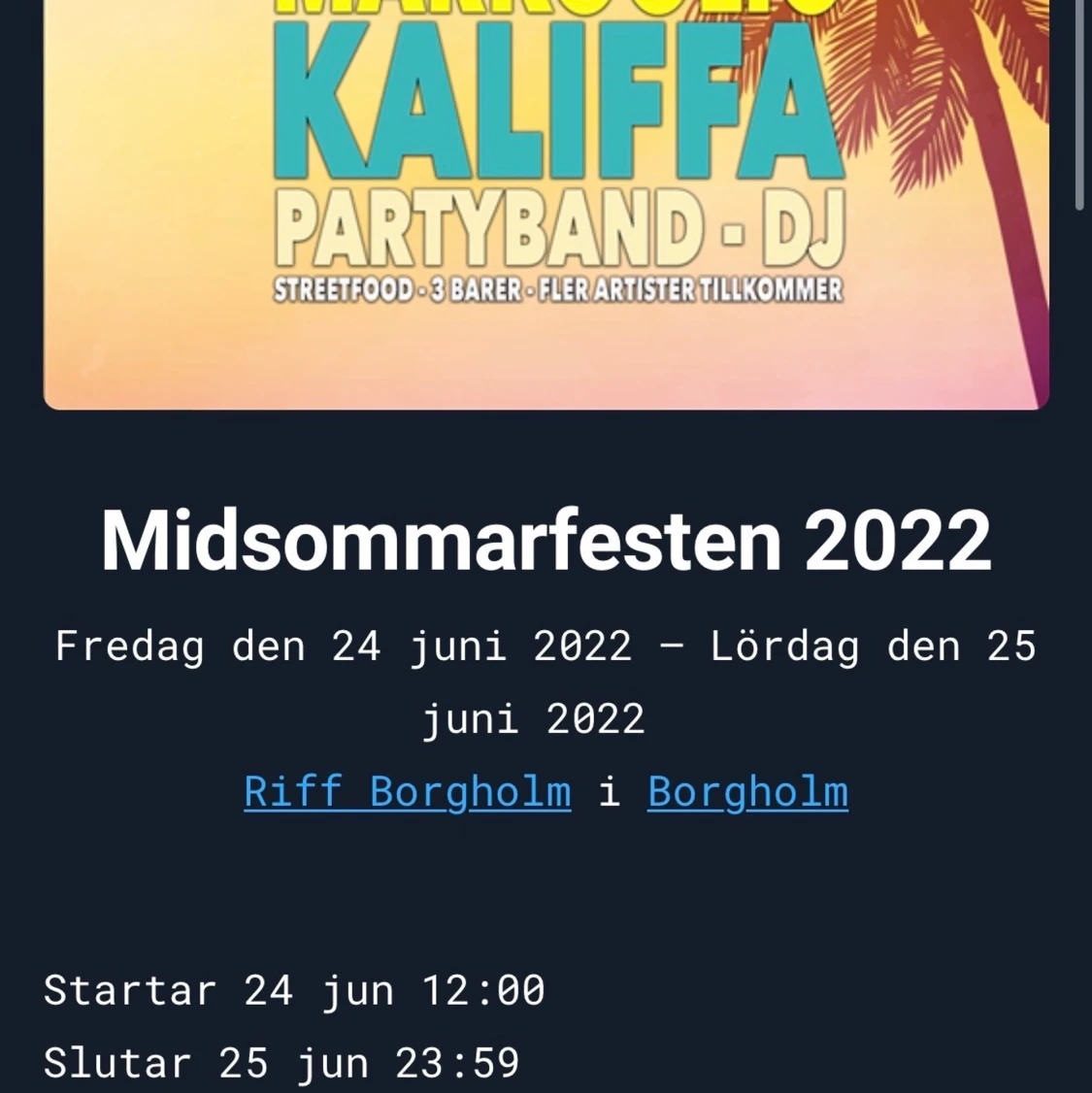 BILJETT MIDSOMMAR