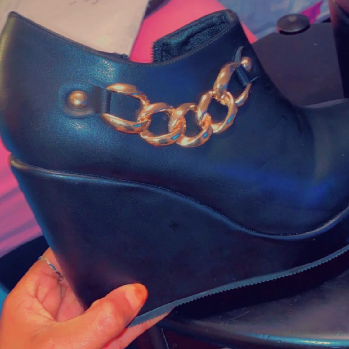 Svarta klack skor  - 90