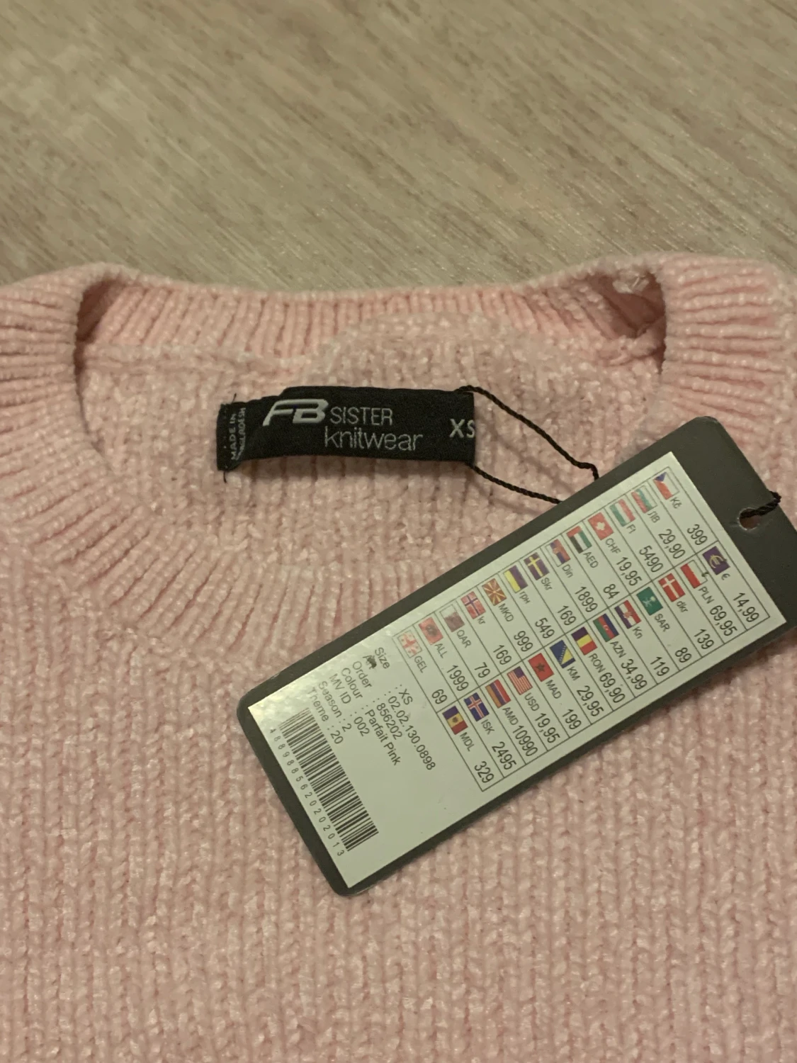 Rosa gosig tröja - 90