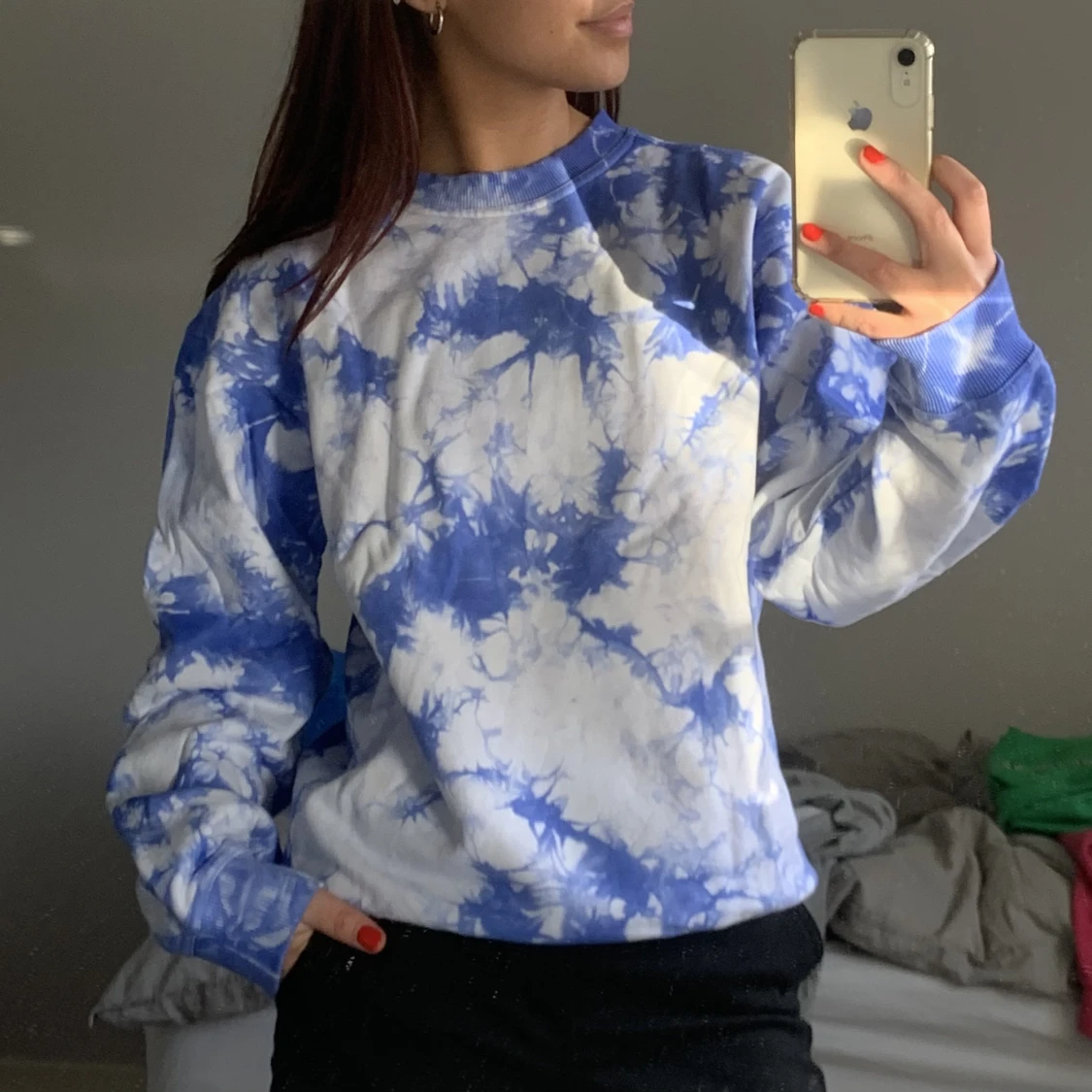 Tie dye college tröja