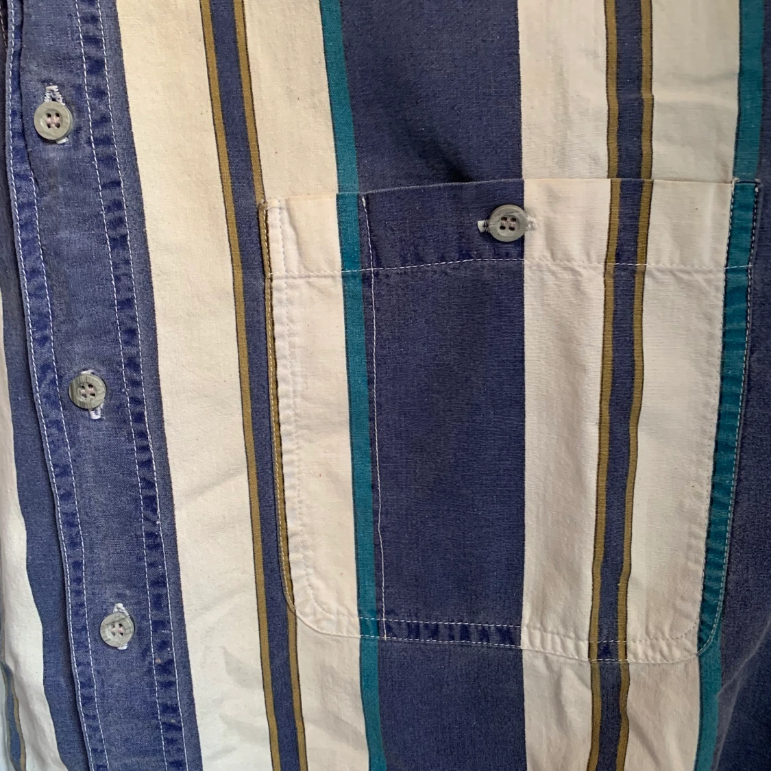 Vintage Striped Short Sleeve Button Down - 91