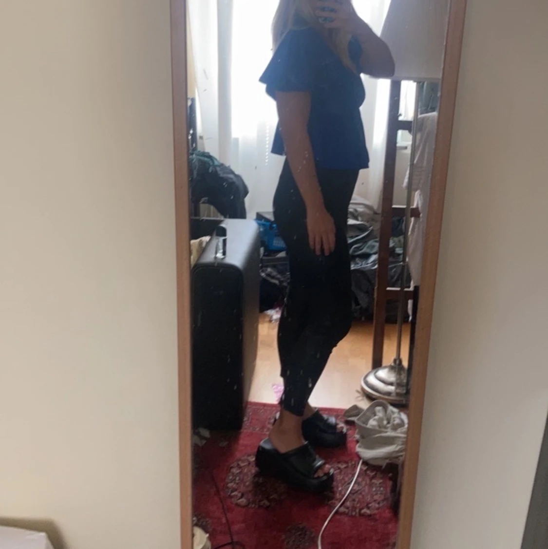 Stretchig Blå Blus - 91