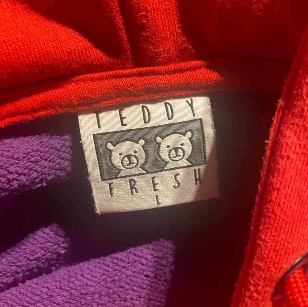säljer min teddy fresh colorblock hoodie då den inte längre kommer till användning💔. köpt 2019 i florida, nypris: 90$. är i bra skick. frakt tillkommer. Hoodies.