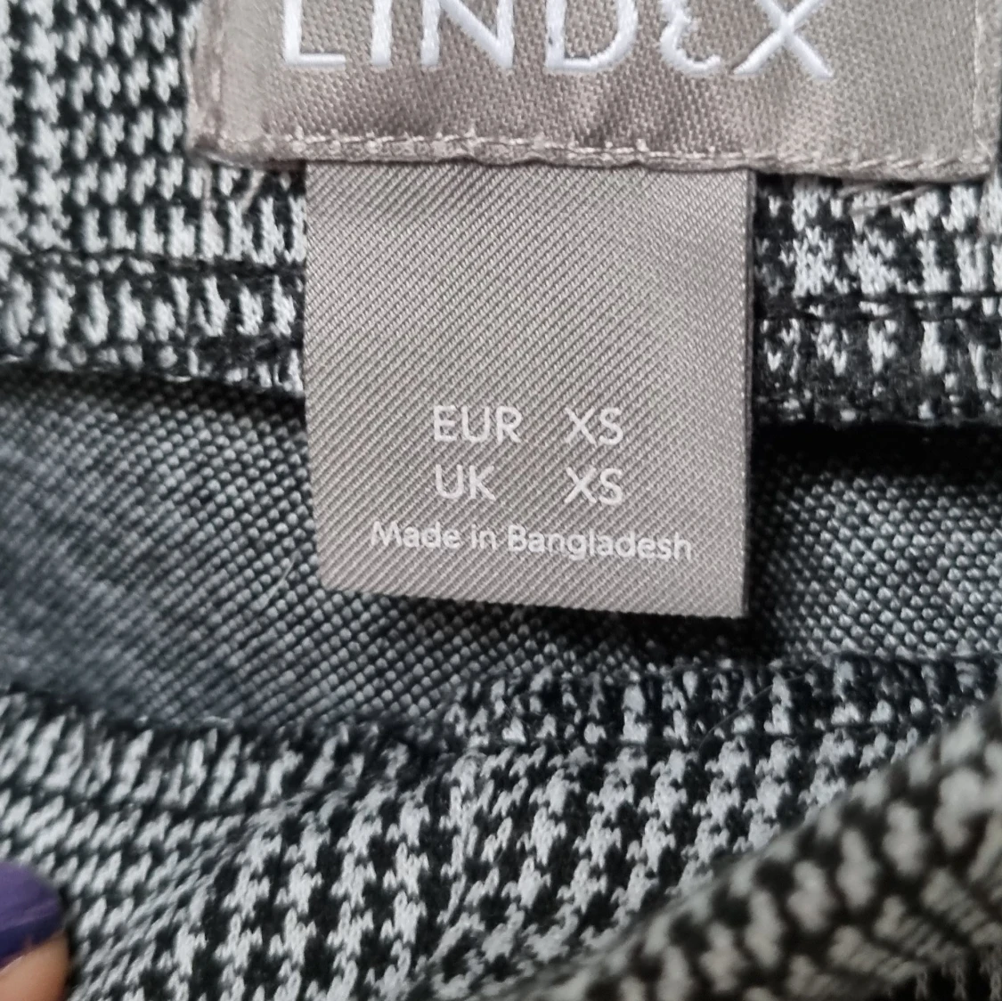 Grå mönstrad Lindex yllebyxor XS - 91