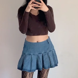 Söt minikjol - Y2k jeanskjol, minikjol, denim skirt 