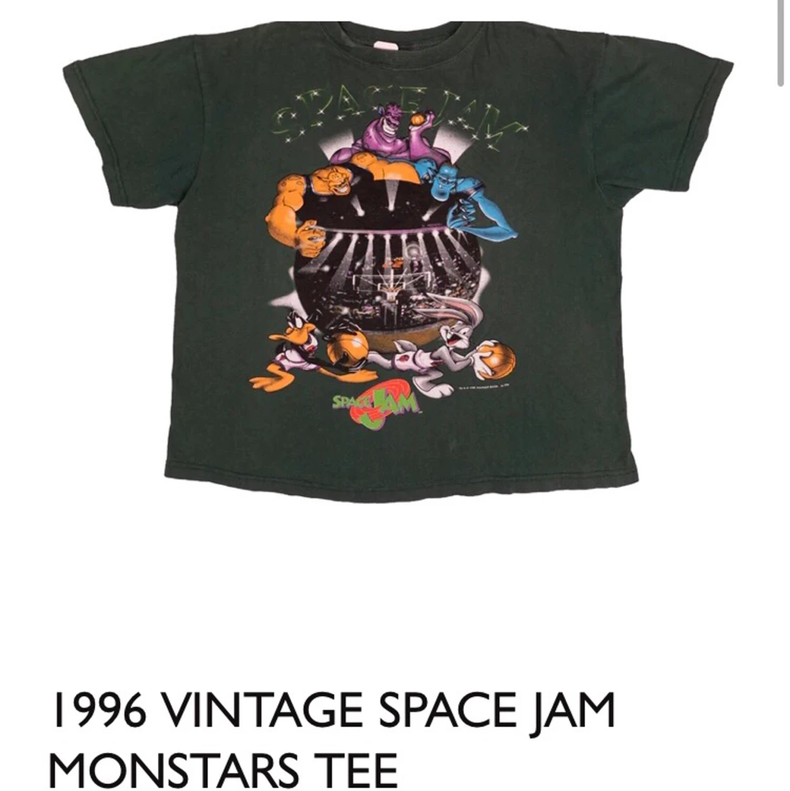 1996 vintage space jam monstars tee