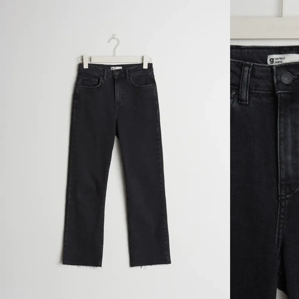 Köpte dessa jeans från GinaTricot, har använt dem få tal gånger. Säljer jeansen pga att dem inte passar mig. Dem är i bra skick!  Köpta för 449kr Säljer för 250kr. Jeans & Byxor.