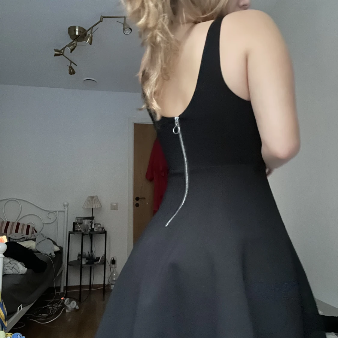 Preppy svart klänning - 90