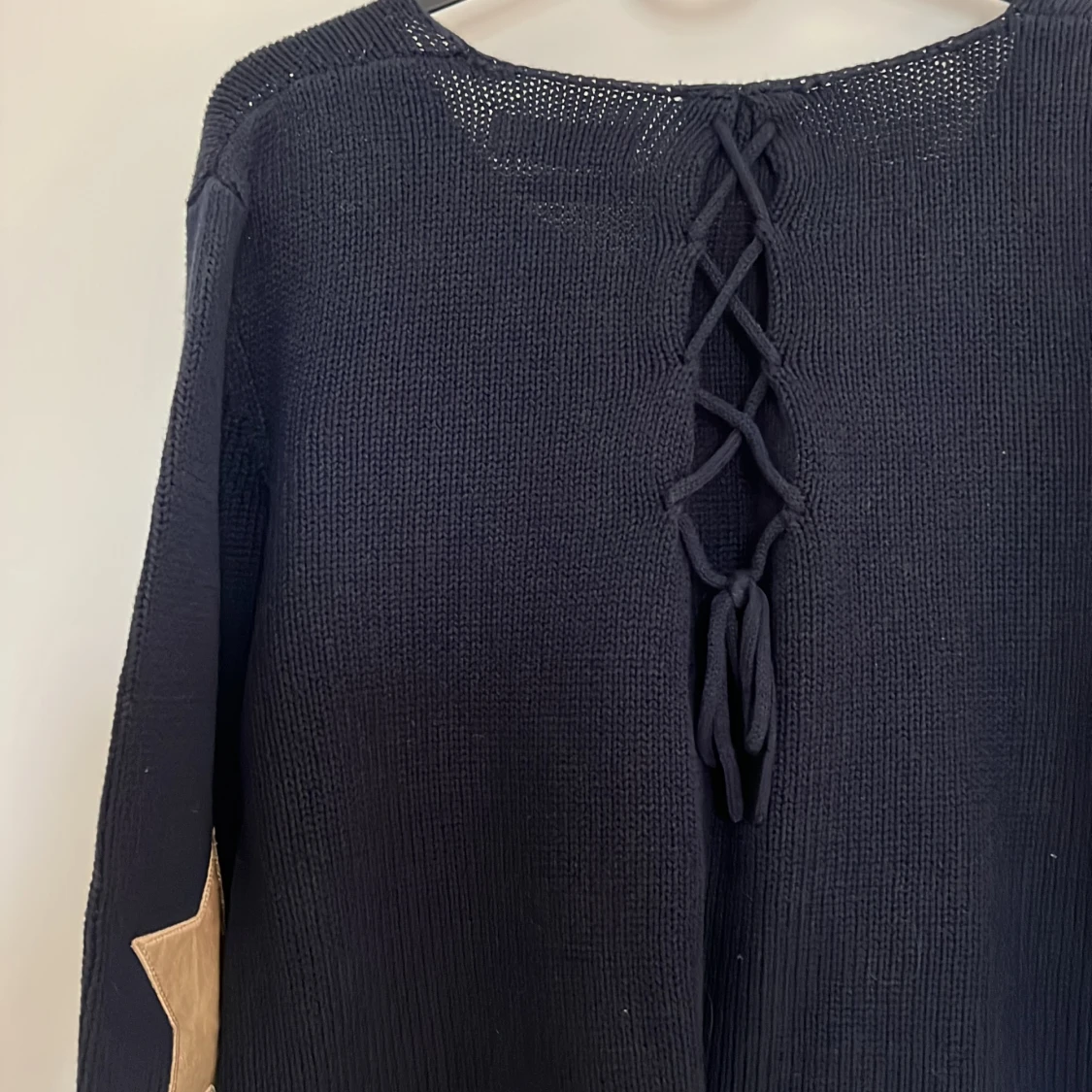 Cool marinblå stickad tröja - 91