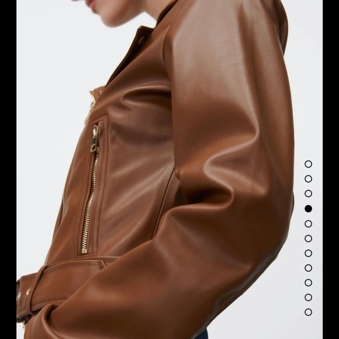 Zara skin jacka brun