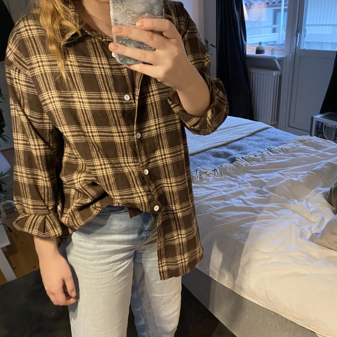 Mjuk Rutig Skjorta - 90