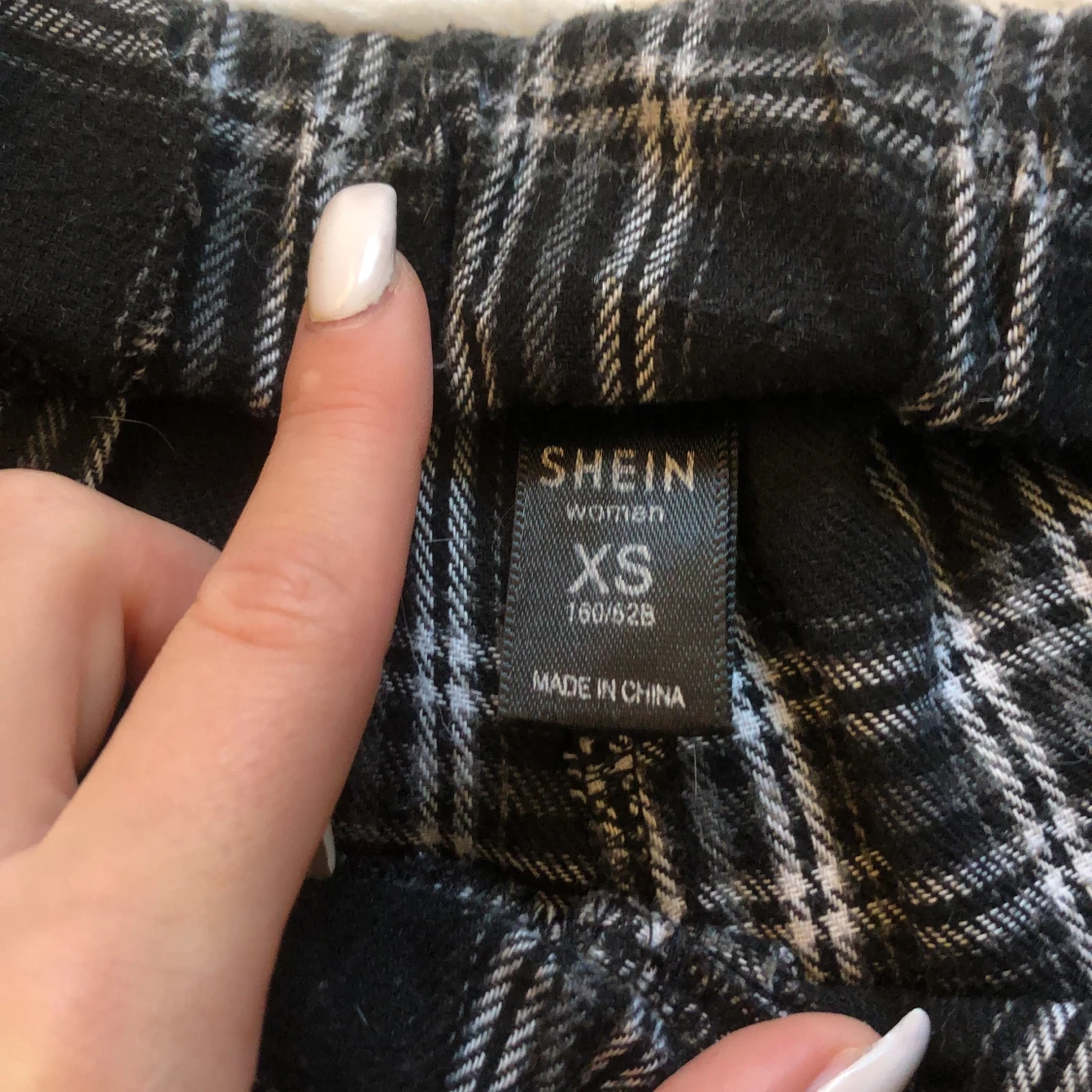 Shein, rutiga pyjamas byxor - 90