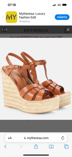 Saint Laurent espadrilles  - Saint Laurent espadrilles i stl 36. Nya med box . Aldrig använda .  Ordinarie Nypris 8350:- Mitt pris 4000:-