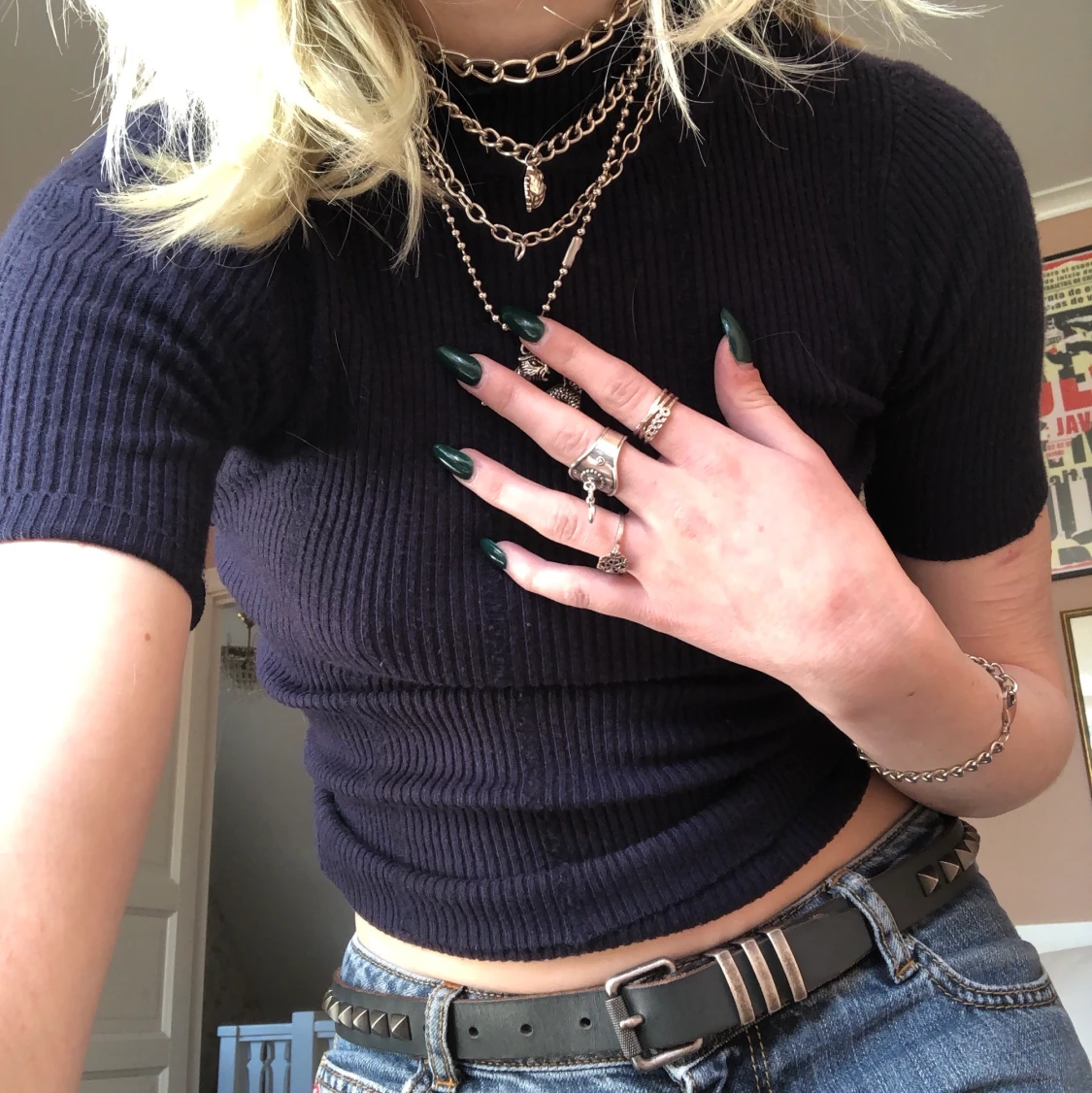 kortärmad turtleneck storlek s - 90