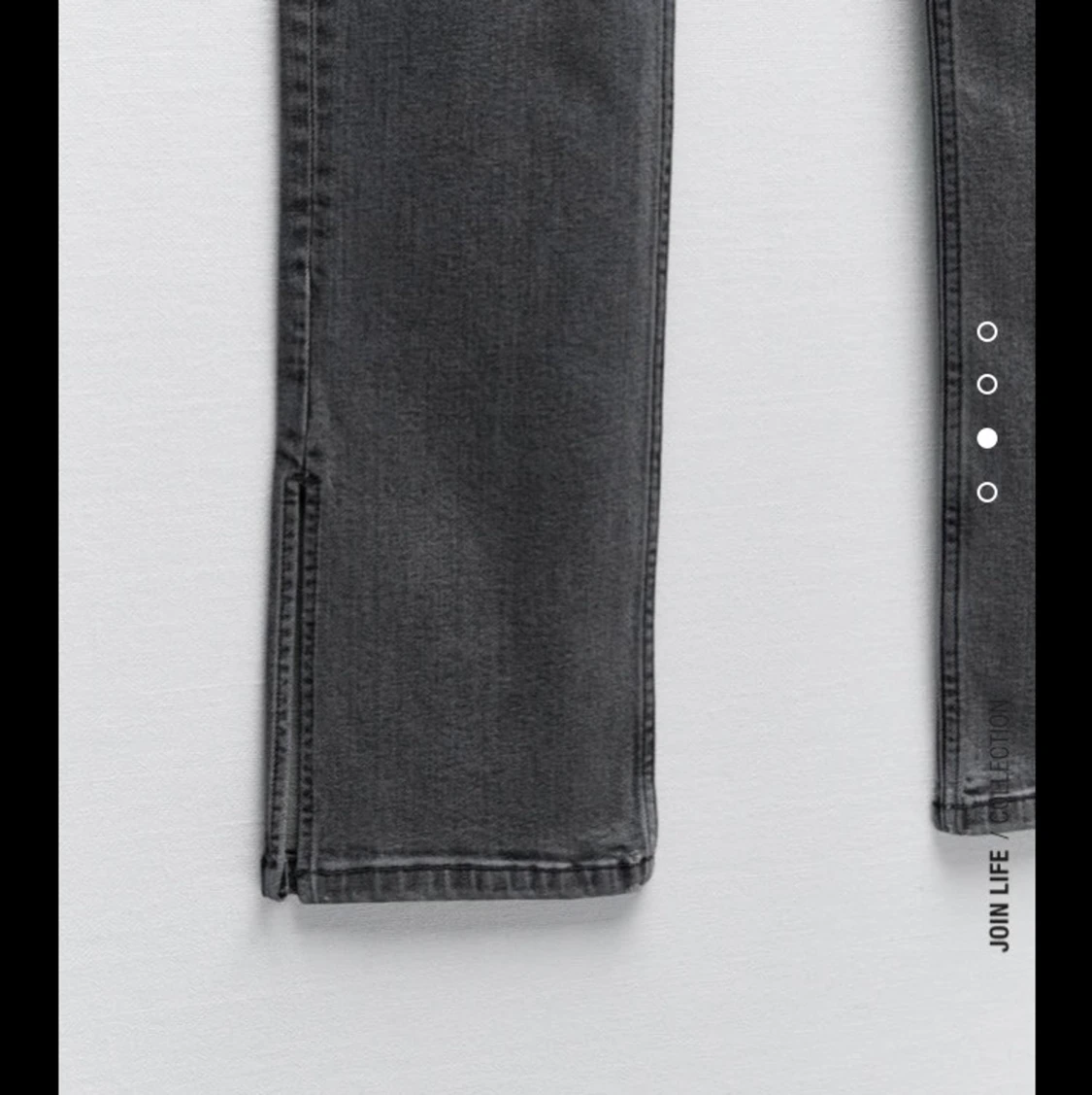 Gråa jeans med slit - 91