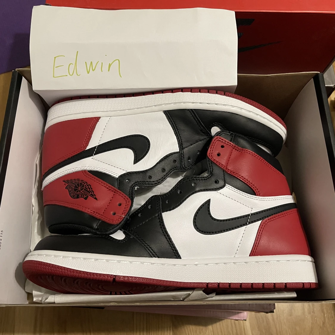 Nike air Jordan 1 high black toe 2016