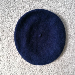 Wool beret - Wool beret, dark blue. Universal size