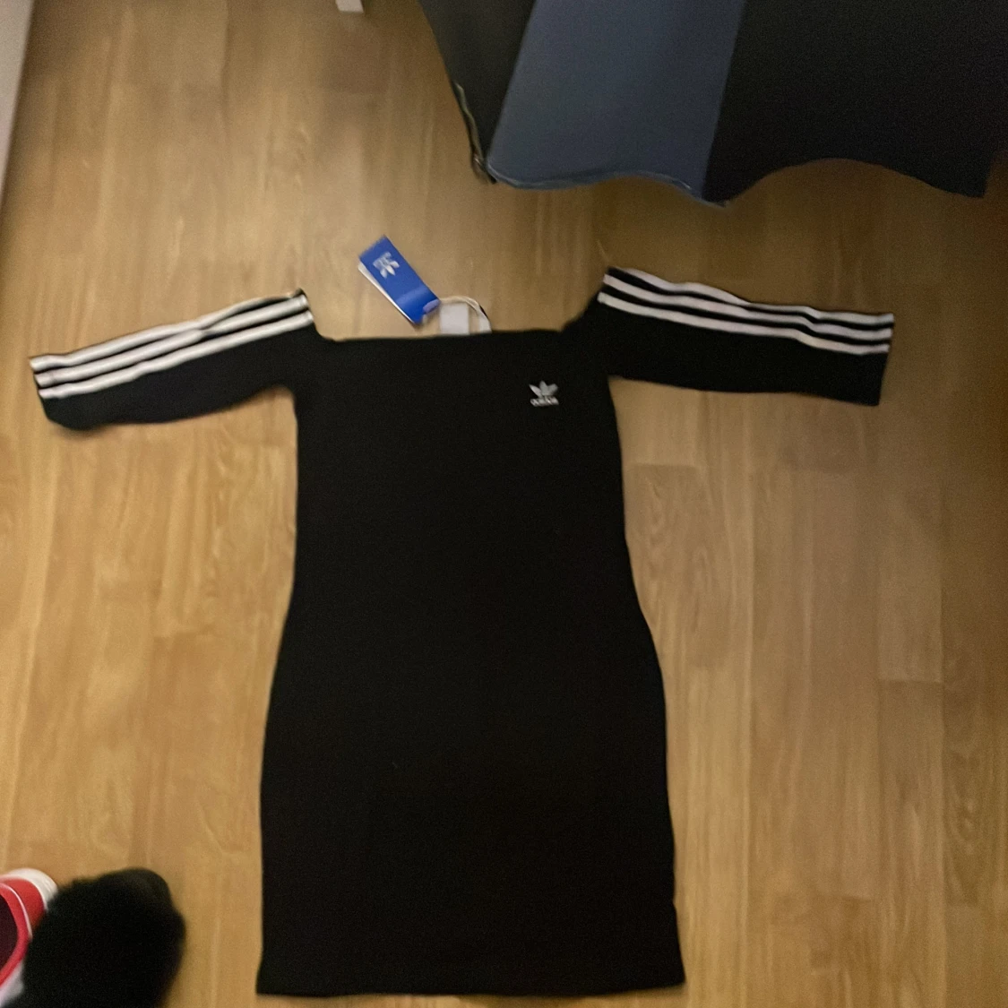 Adidas originals off shoulder dress black