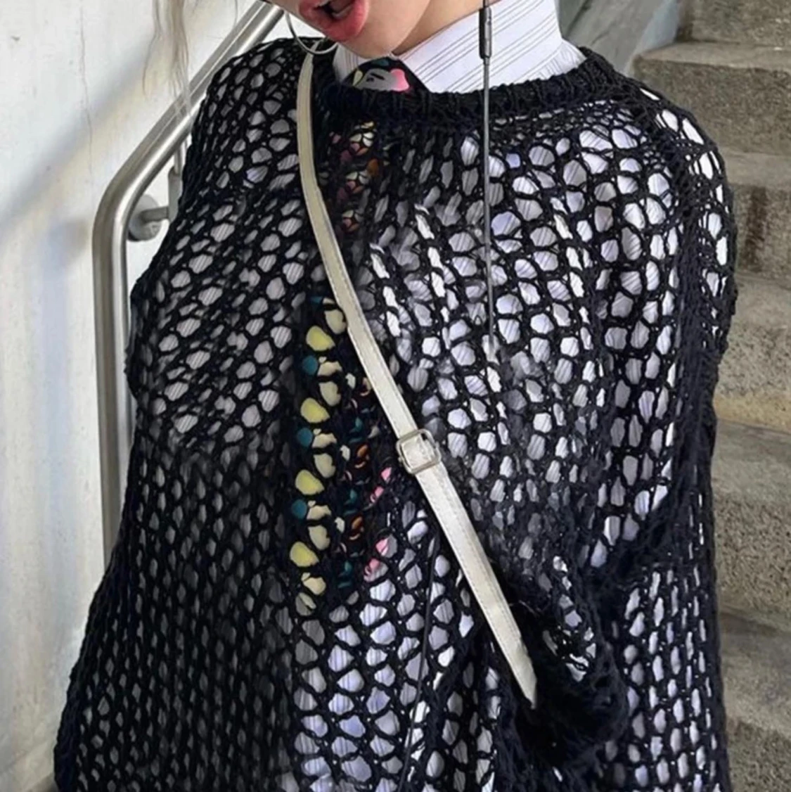 Looseknit stickad tröja - 90