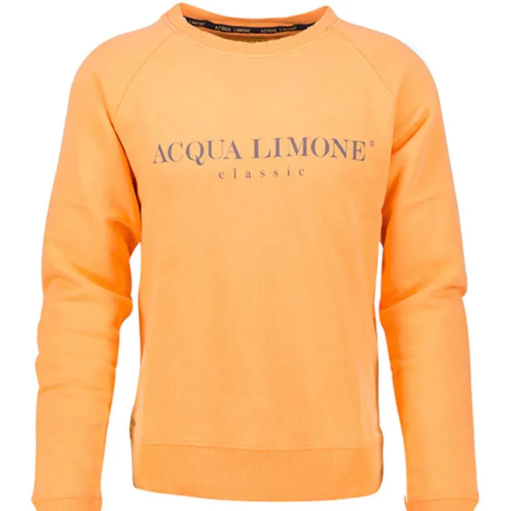 Säljer min orange Acqua limone tröja. Ny skick då sen enbart använts ett fåtal gånger. Nypris 1000kr. Köparen står för frakten💕. Tröjor & Koftor.