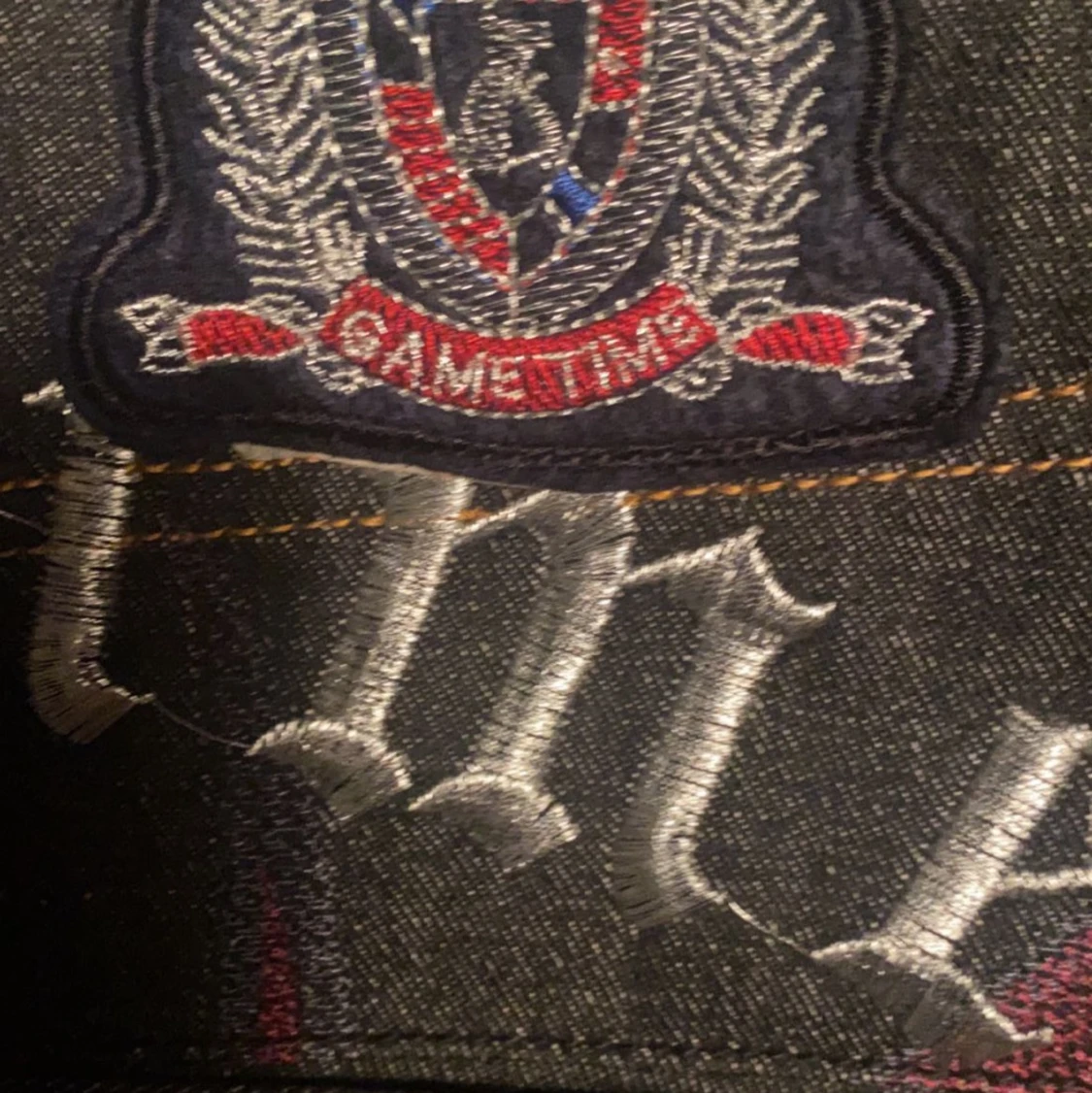 Y2k embroidery baggy jeans  - 91