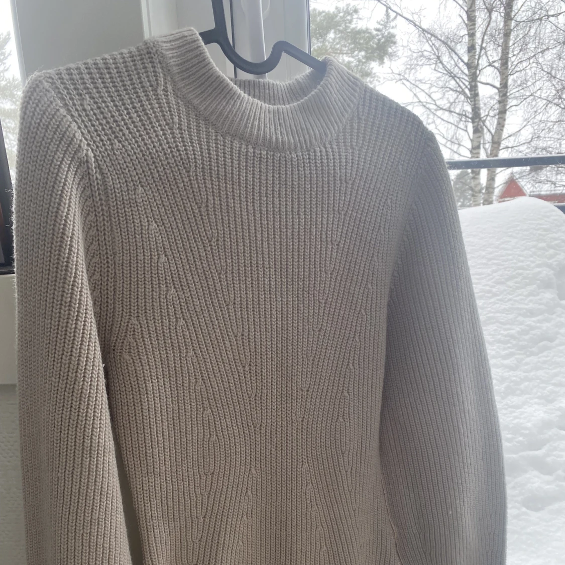 Lång stickad klänning 