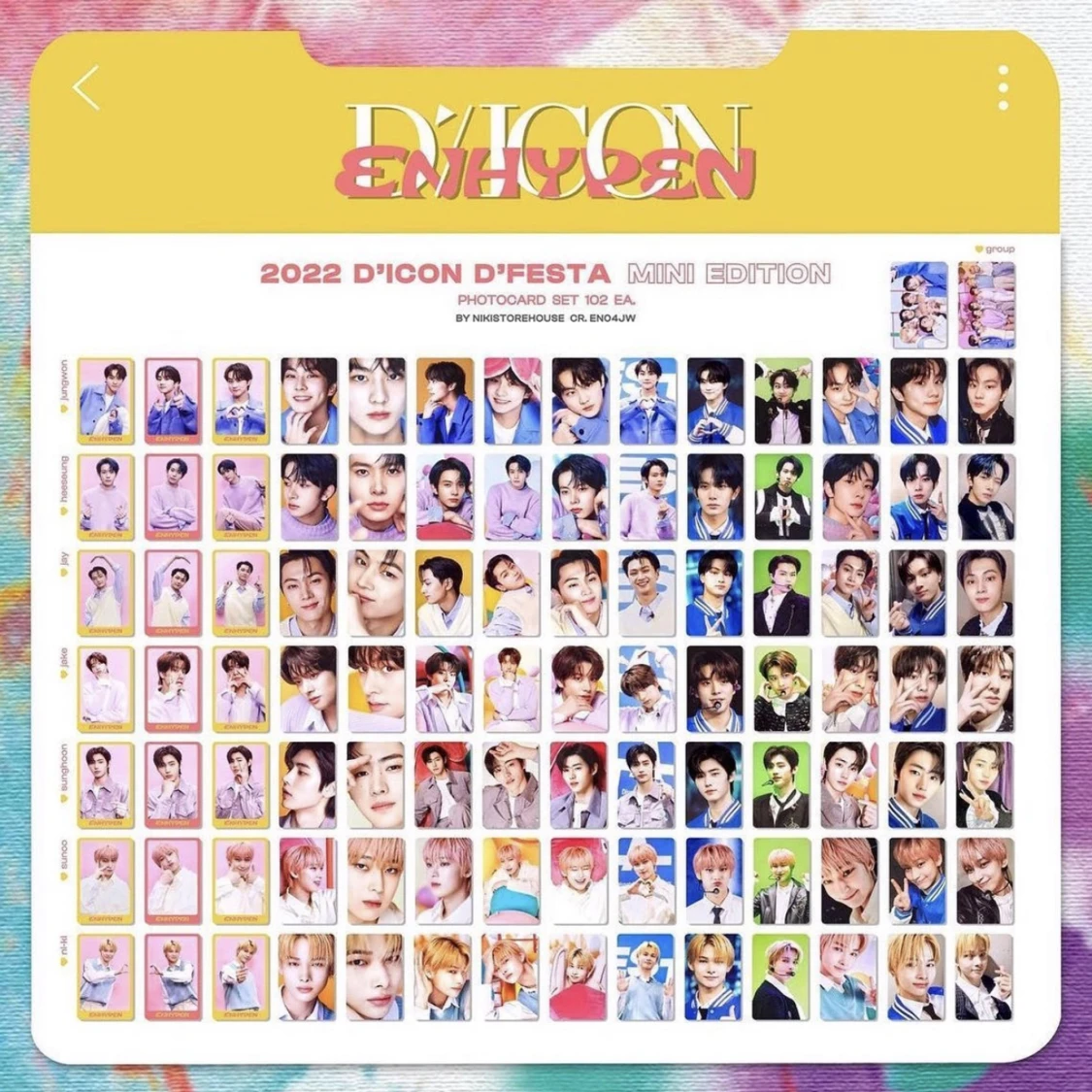 Member set Enhypen D’Icon D’Festa mini version