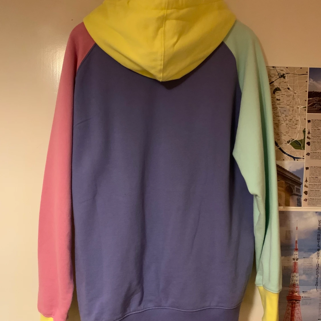 Teddy fresh color block hoodie  - 91