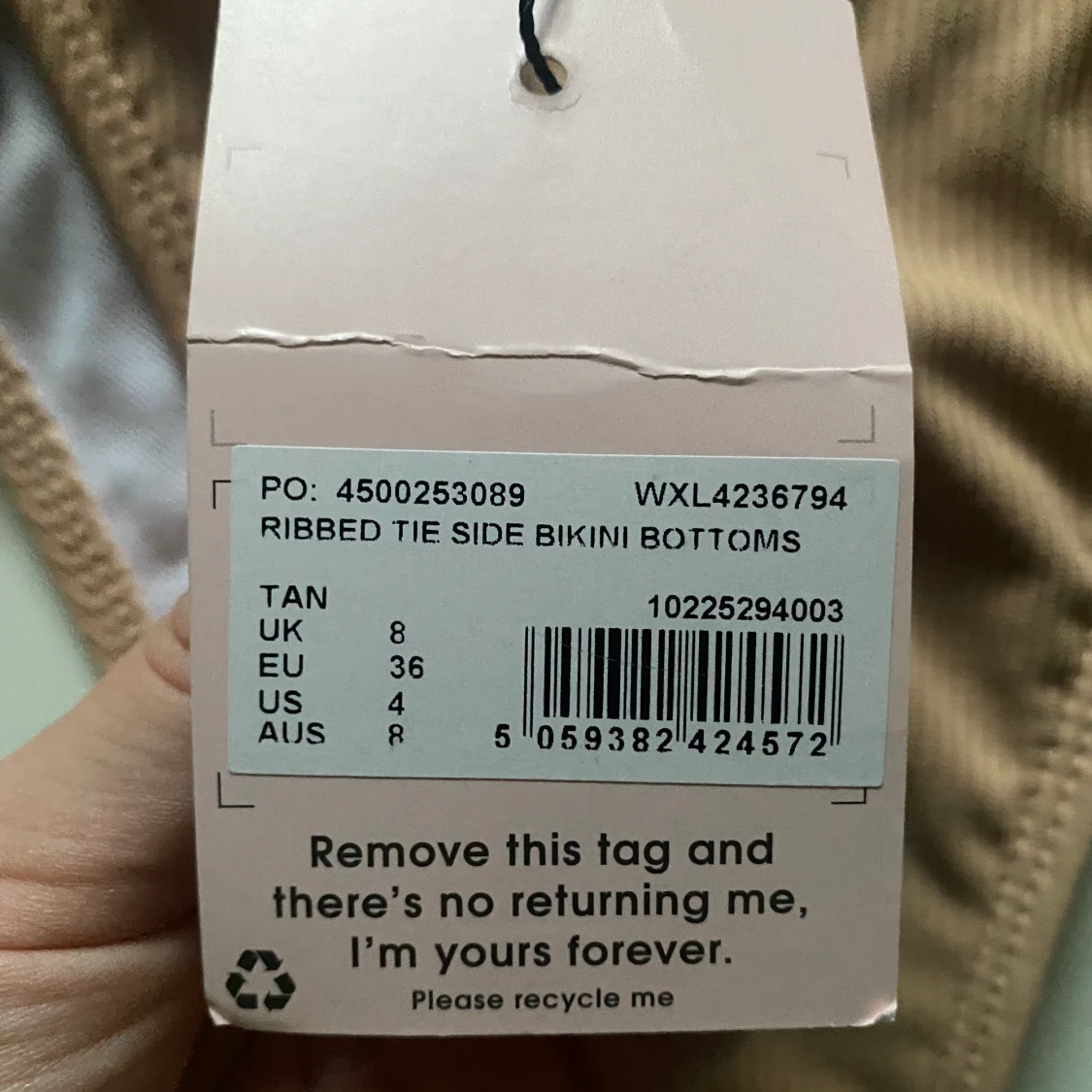 Beige bikini, överdel+underdel - 90