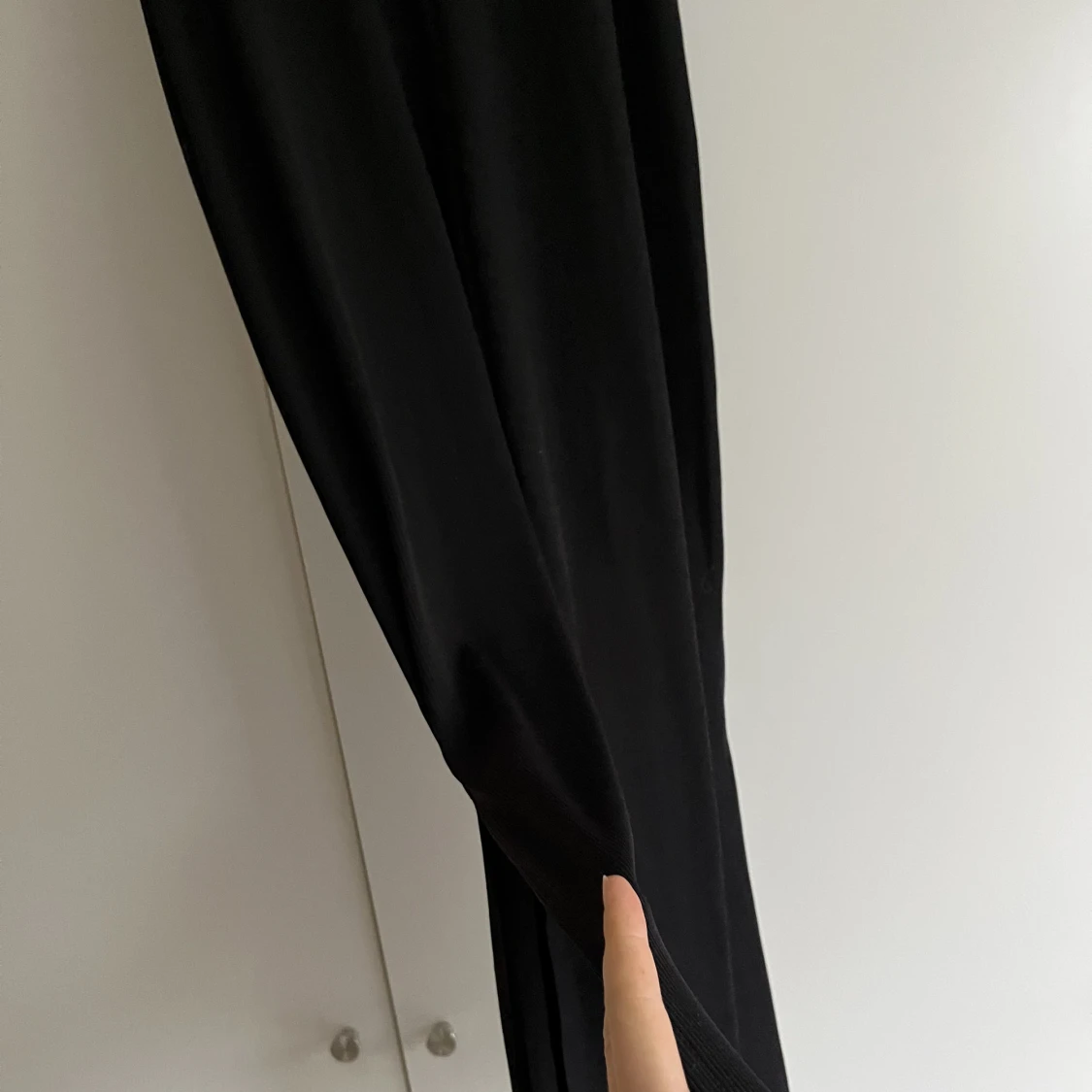 Lång ribbad klänning  - 91