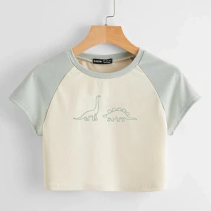 Beige och grön t-shirt  - Jätteskön och fin men lite kort tycker jag. Pris kan diskuteras 