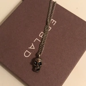 Döskalle halsband  - Säljer detta coola halsband med en döskalle, aldrig använt frakten kostar 13kr ❤️