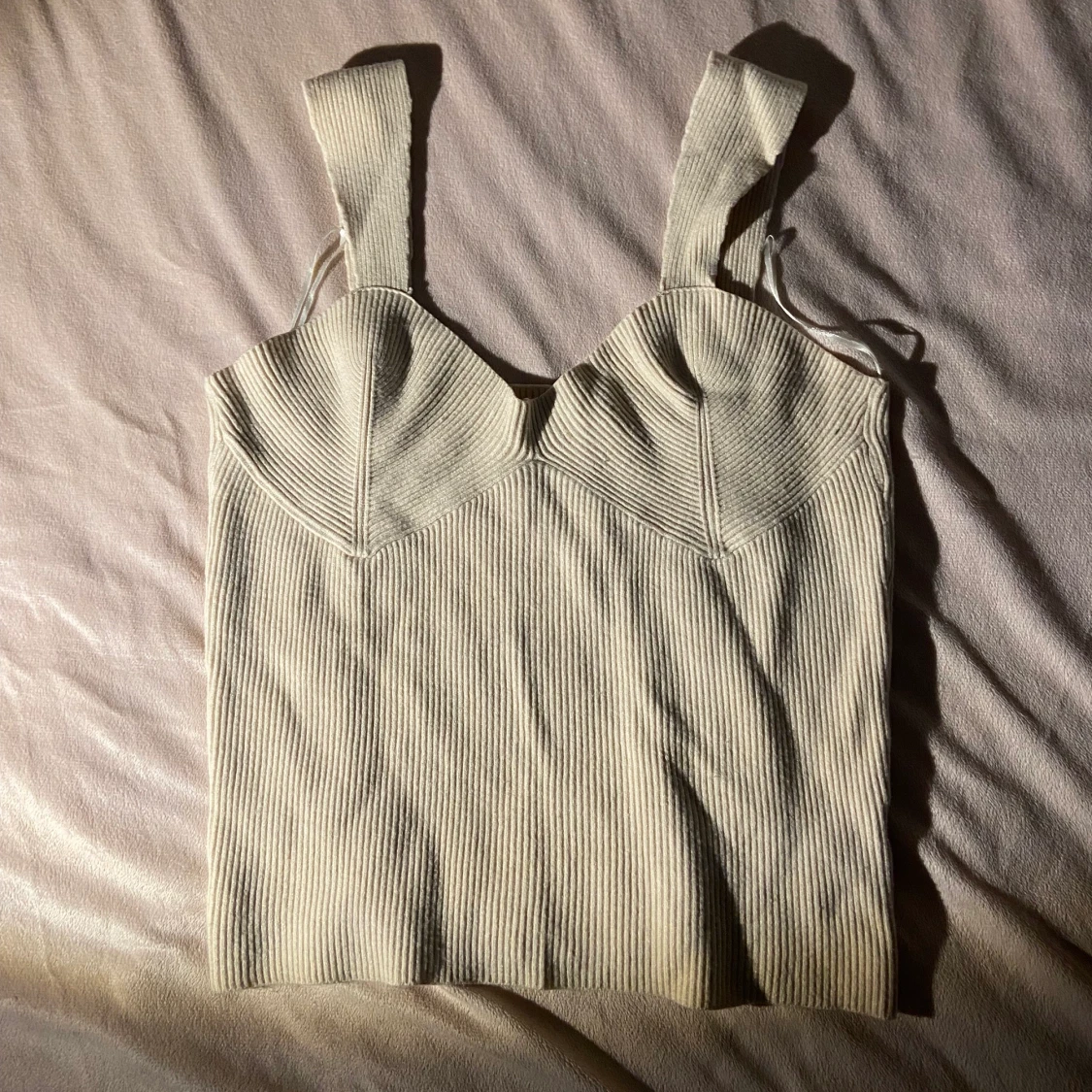 Söt beige/off-white topp