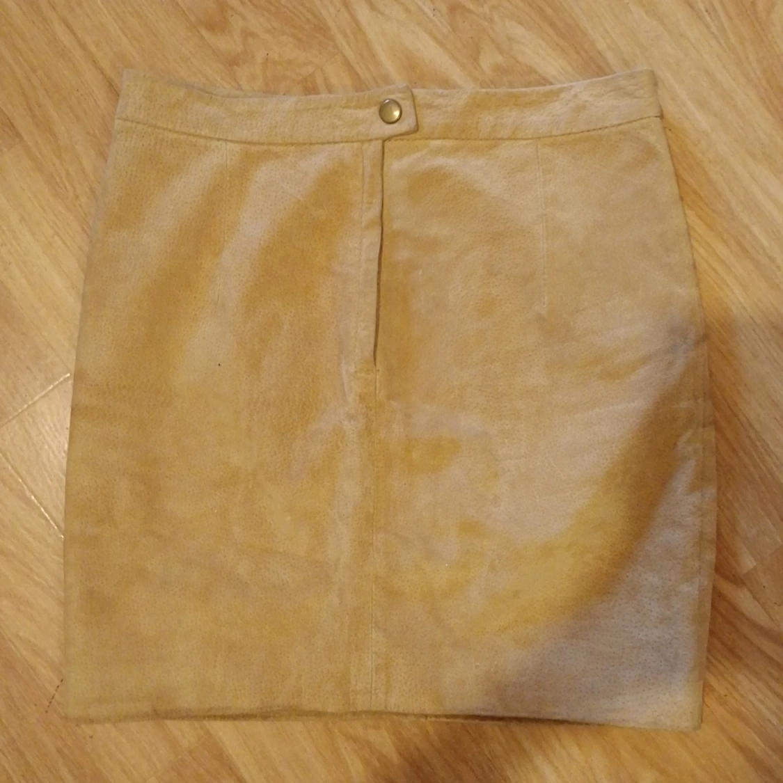 Kjol äkta mocka/läder