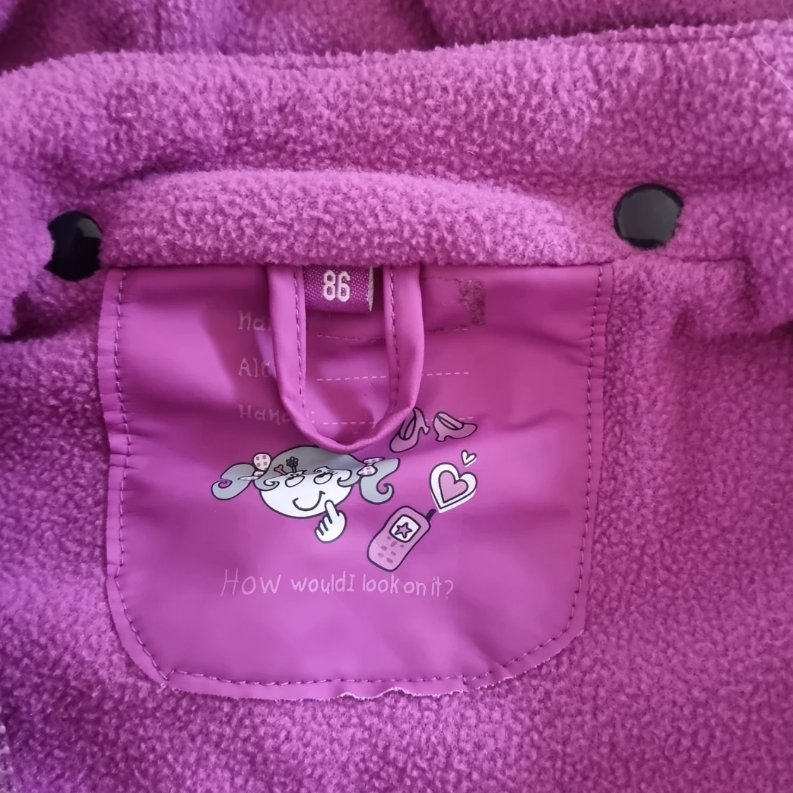 Fleecefordrad jacka stl 86 - 90