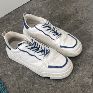 Skor - Köptes för några veckor sen. Har använts 3 gånger men jag kan inte ignorera att de är för små för mig😭 Men de är jättefina vit-blåa skor ;)