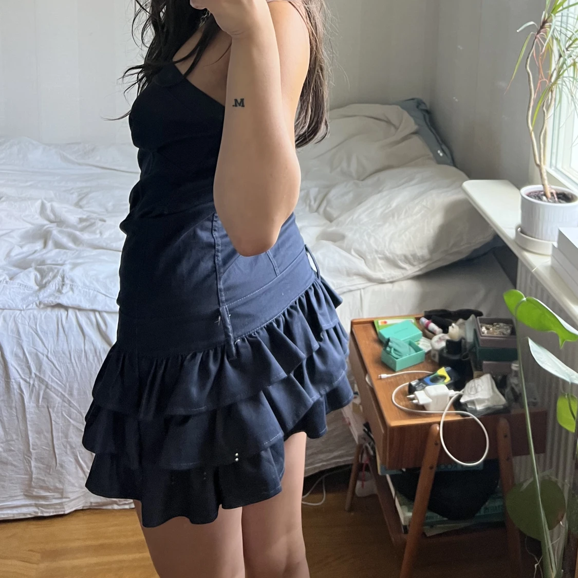 Marinblå klänning - 91