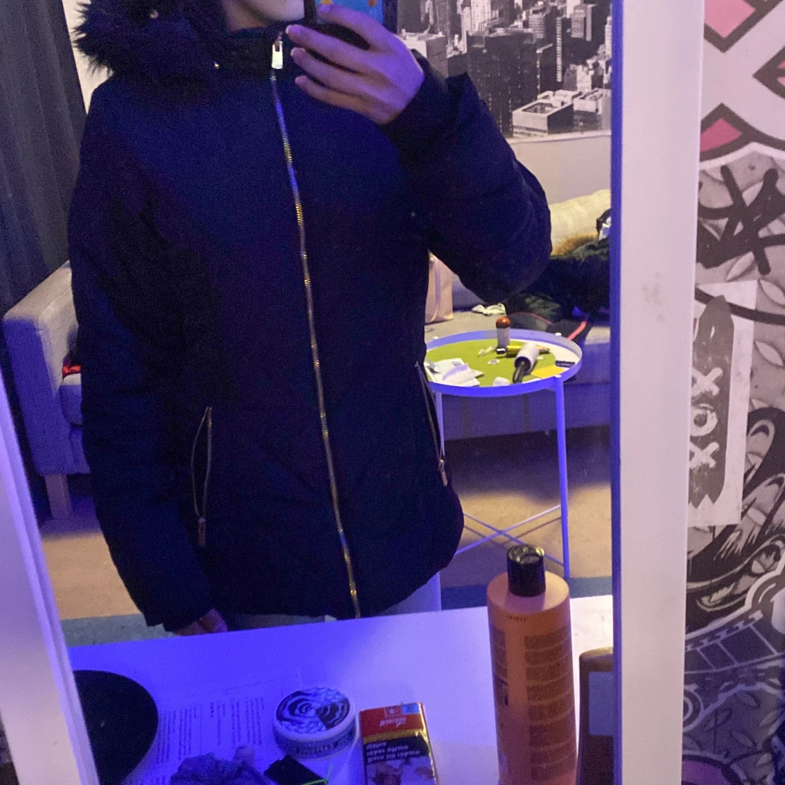 Svart vinter barn jacka