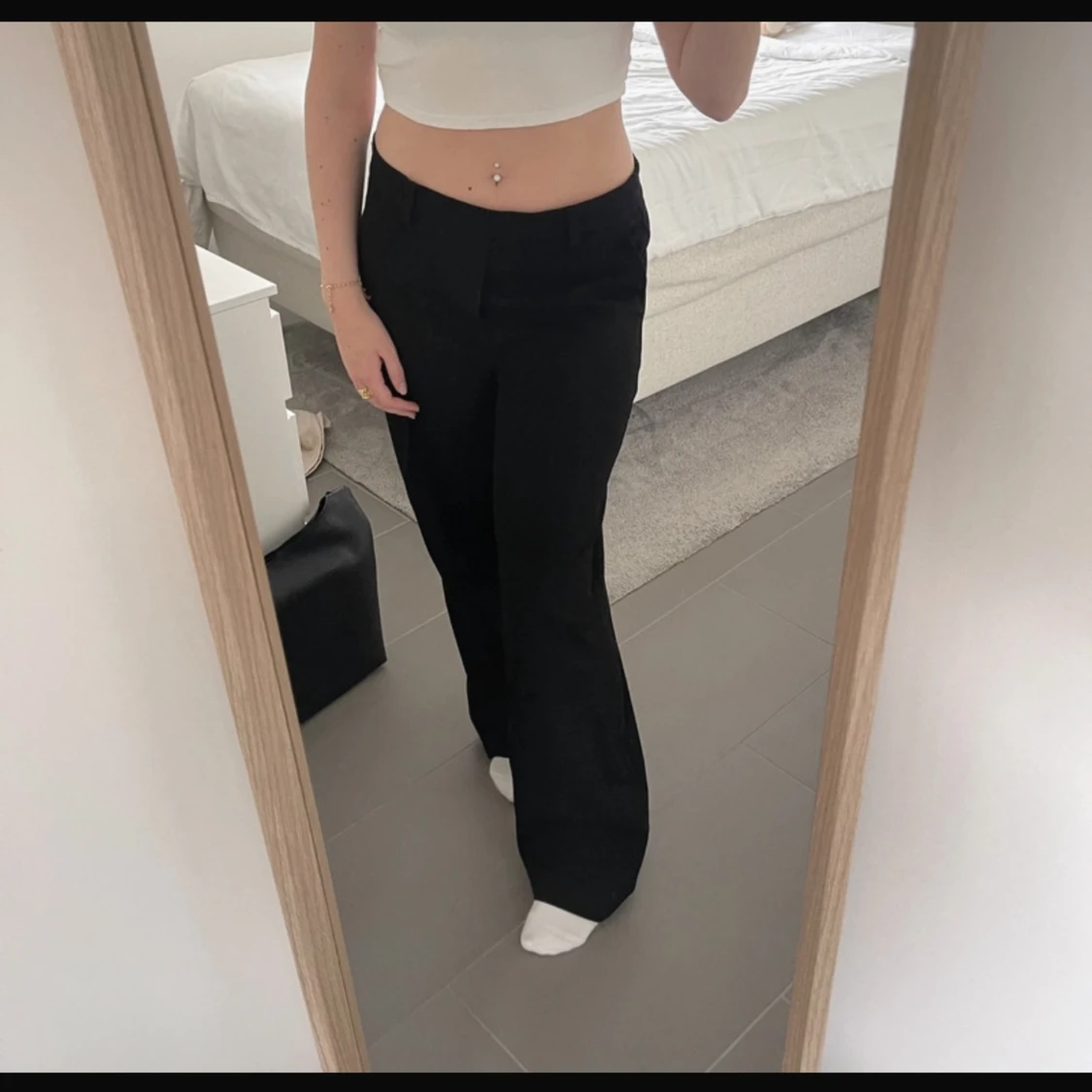 Lågmidjade kostymbyxor 