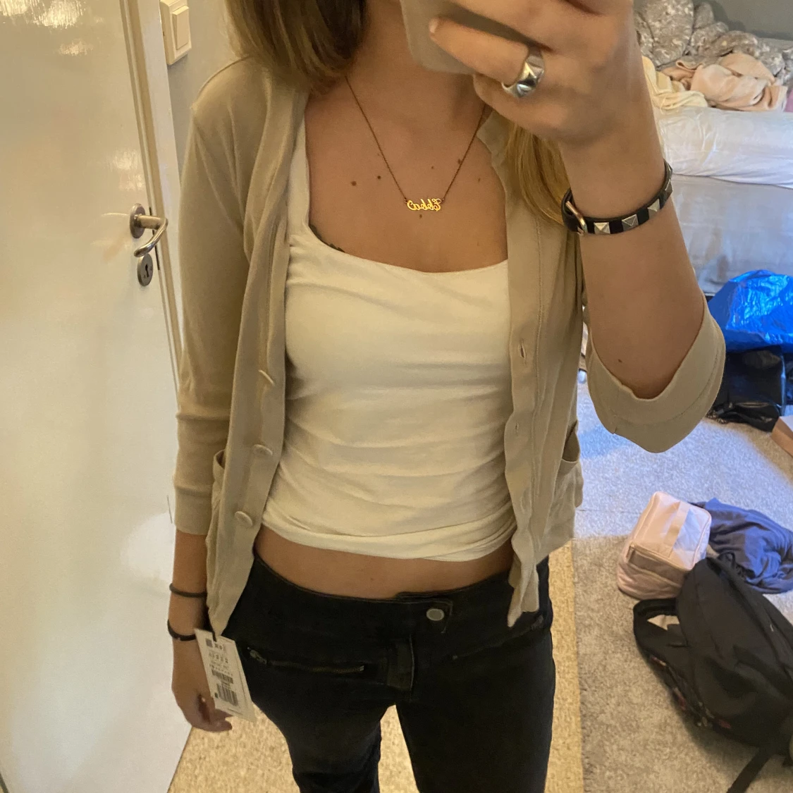 Trekvartsärmd kofta 