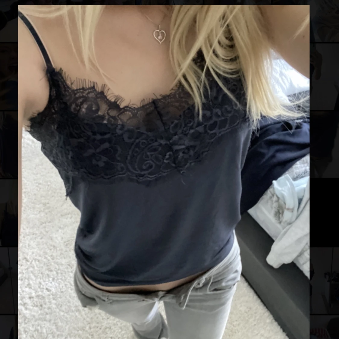 Mörkblått linne - 90