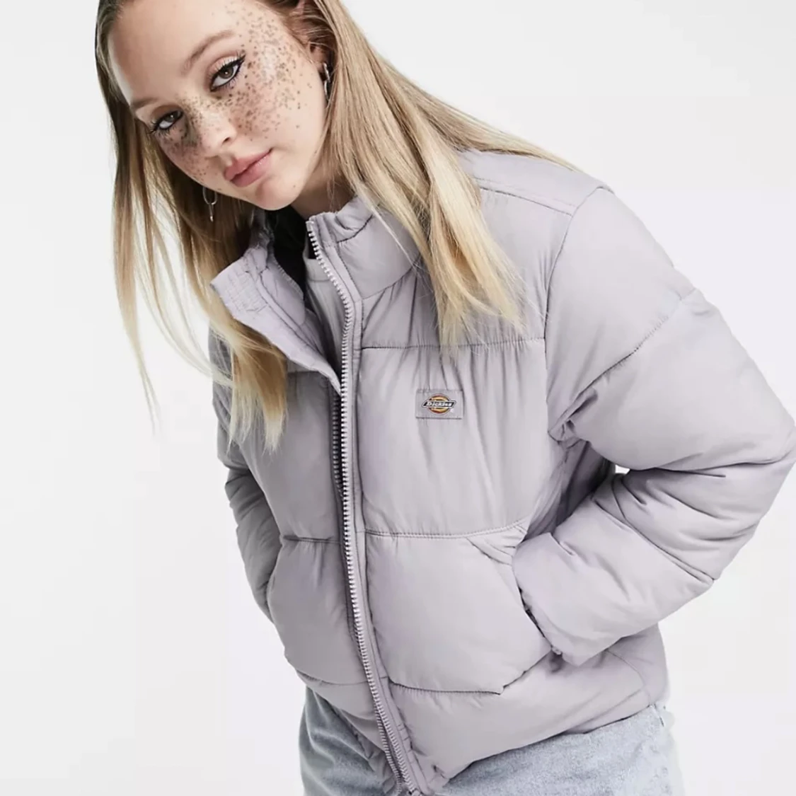 Ljuslila dickies puffer jacka