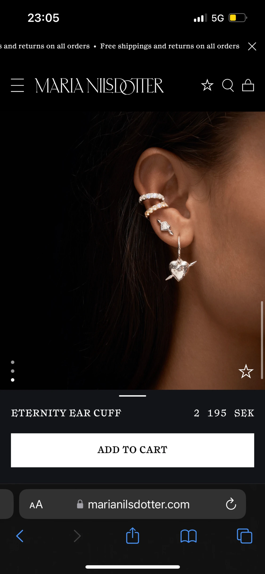 Maria Nilsdotter ear cuff