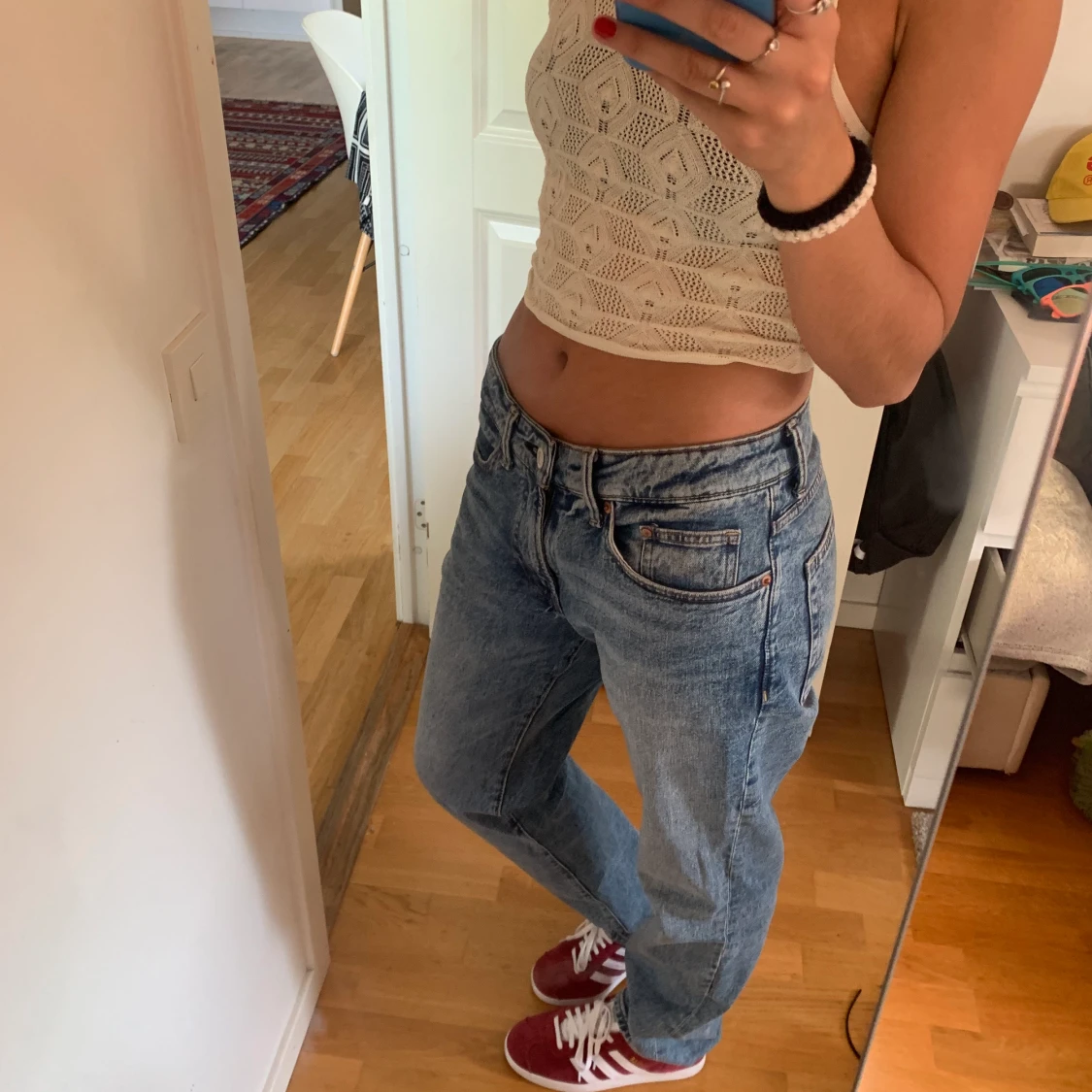 Låga raka jeans - 90