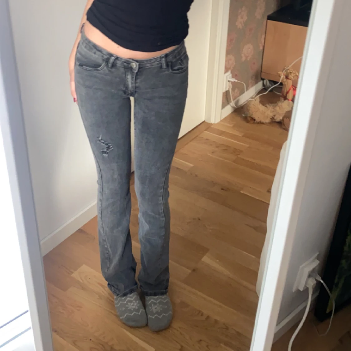 Lågmidjade bootcut jeans - 1
