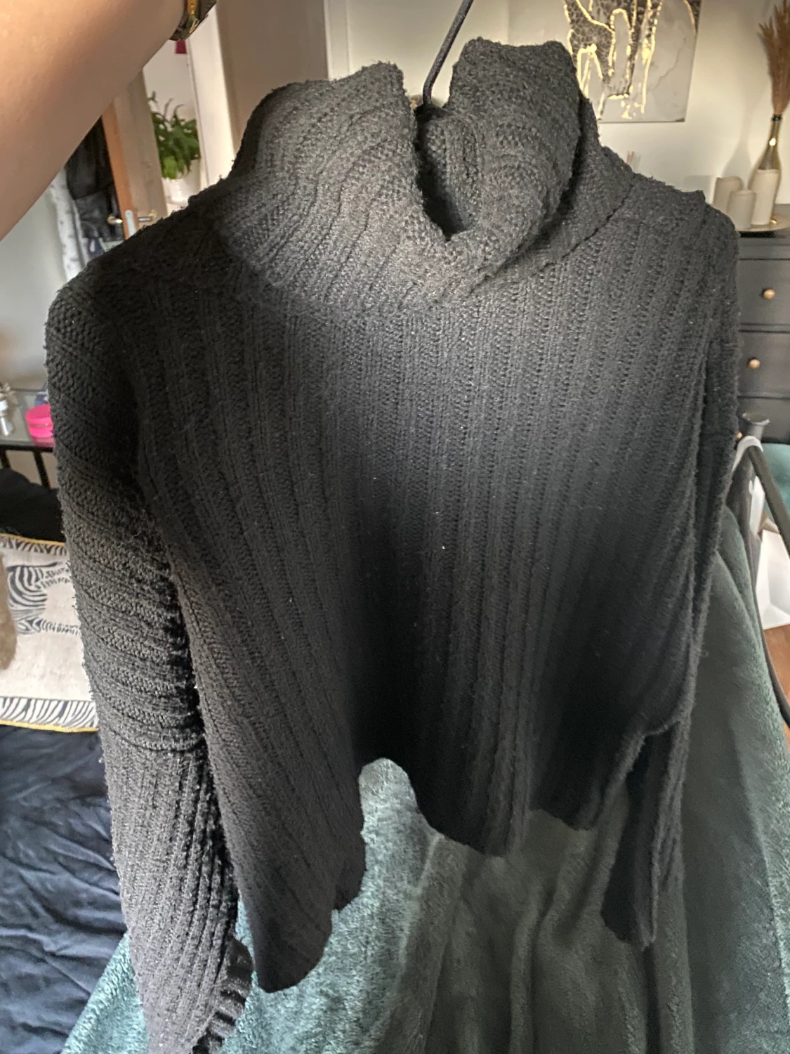 stor mysig stickad tröja