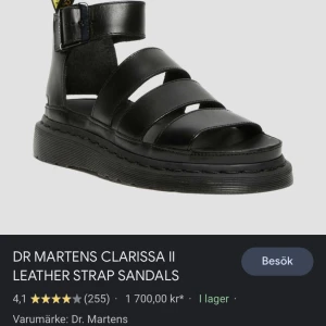 Dr martens sandaler - Nästan helt oanvända dr martens sandaler, försmå för mig och inte min stil, stl 36 men skulle säga 36/37, skriv om du har frågor ❣️