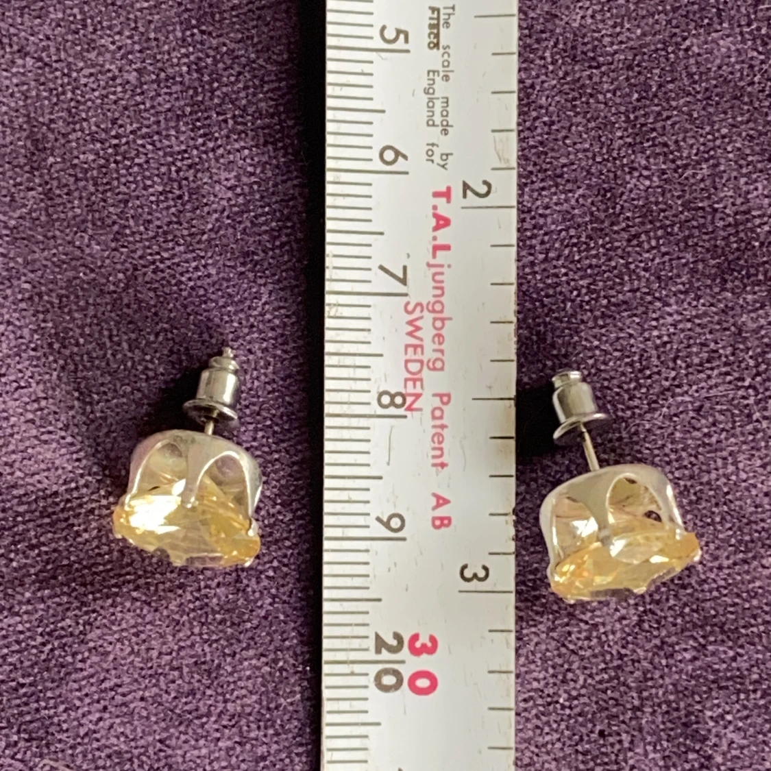 Örhängen gula rhinestones  - 91